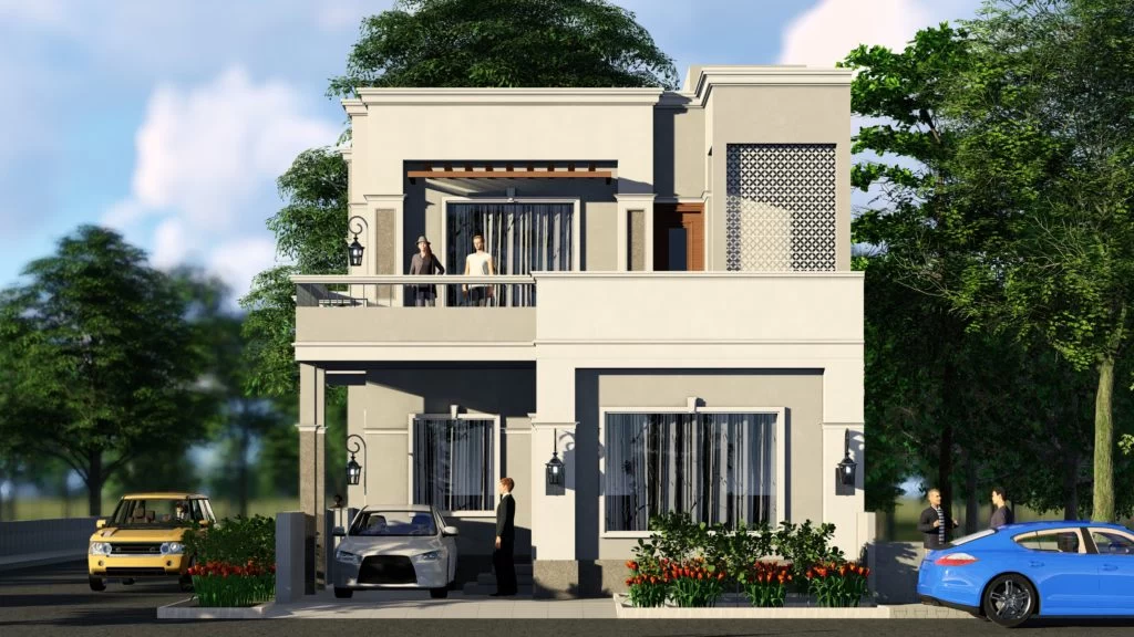 Facade study in elevation